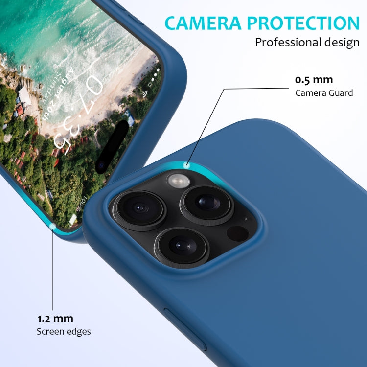 For iPhone 16 Pro Solid Color Silicone Phone Case