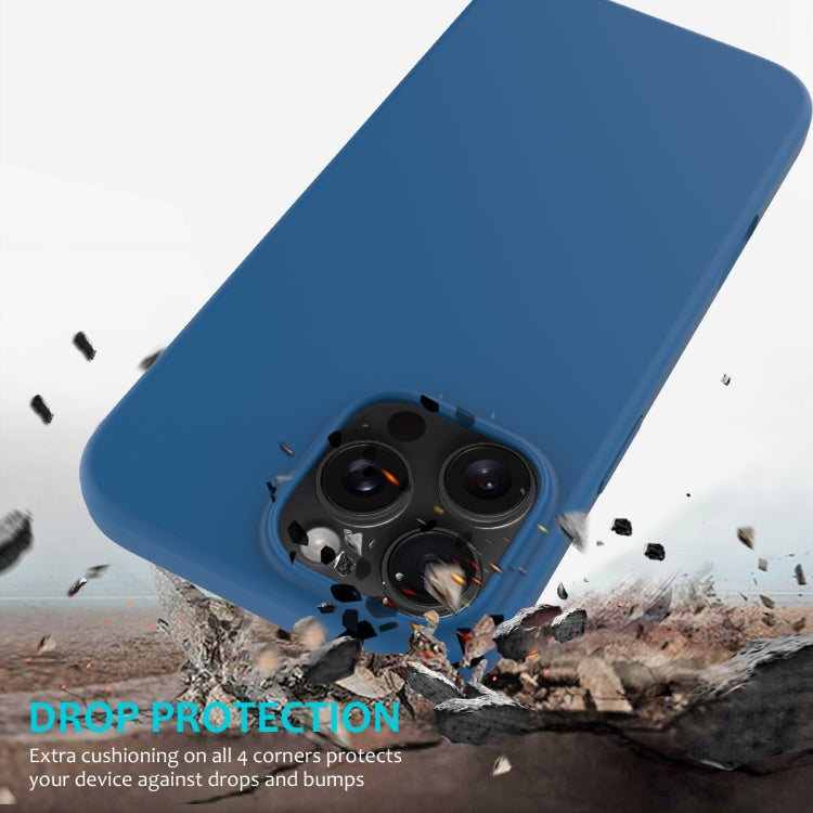 For iPhone 16 Pro Solid Color Silicone Phone Case