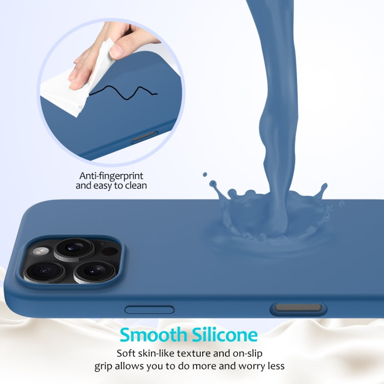 For iPhone 16 Pro Solid Color Silicone Phone Case