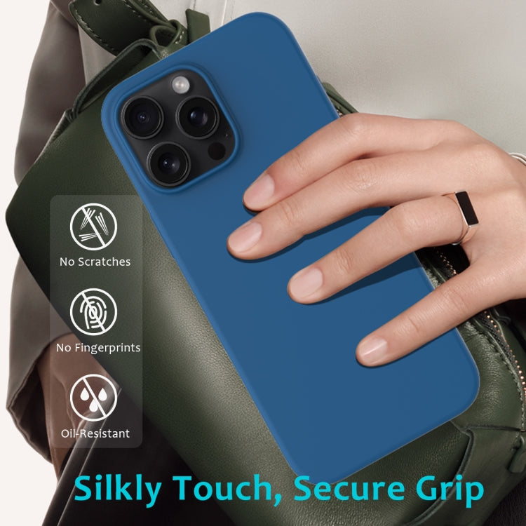 For iPhone 16 Pro Solid Color Silicone Phone Case