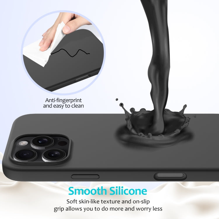 For iPhone 16 Pro Solid Color Silicone Phone Case