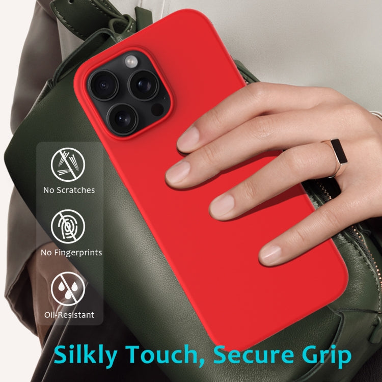 For iPhone 16 Pro Solid Color Silicone Phone Case
