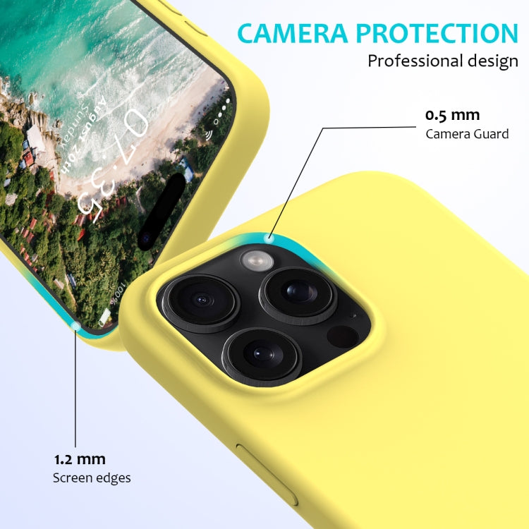 For iPhone 16 Pro Solid Color Silicone Phone Case