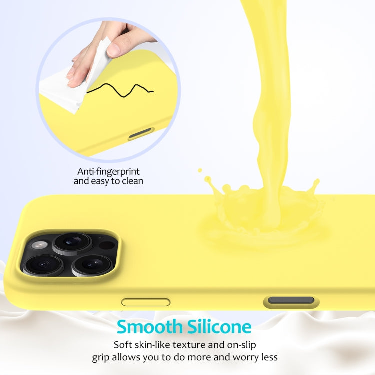 For iPhone 16 Pro Solid Color Silicone Phone Case