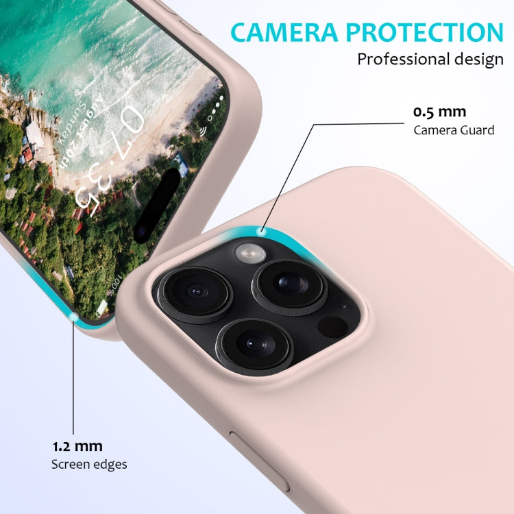 For iPhone 16 Pro Solid Color Silicone Phone Case