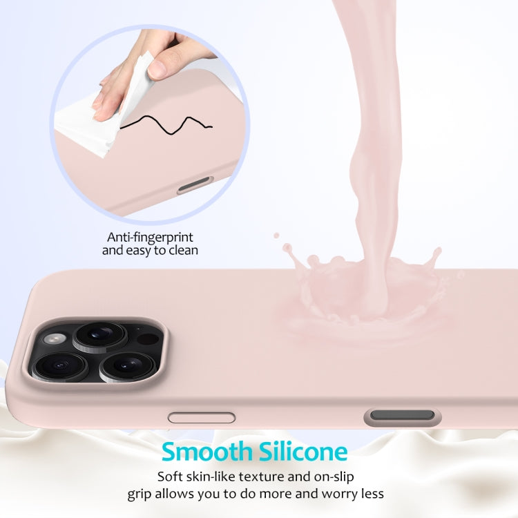 For iPhone 16 Pro Solid Color Silicone Phone Case