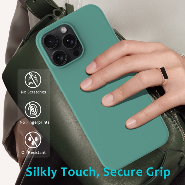 For iPhone 16 Pro Solid Color Silicone Phone Case