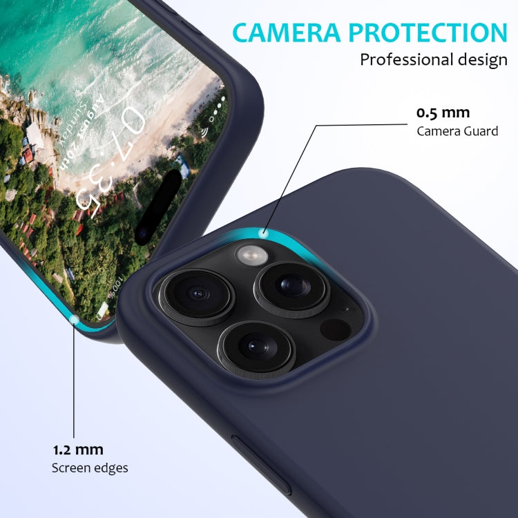 For iPhone 16 Pro Solid Color Silicone Phone Case