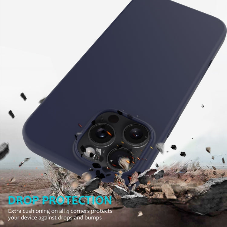 For iPhone 16 Pro Solid Color Silicone Phone Case