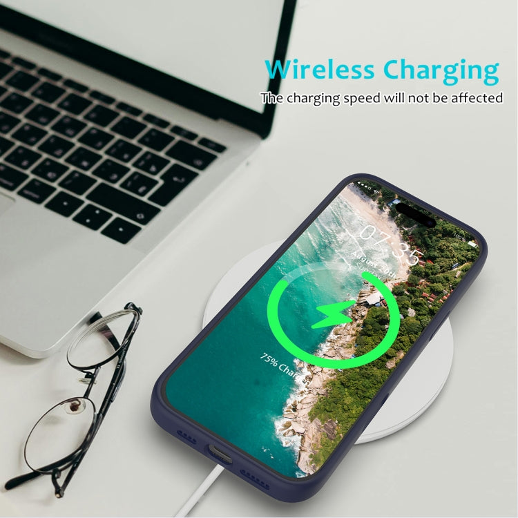 For iPhone 16 Pro Solid Color Silicone Phone Case