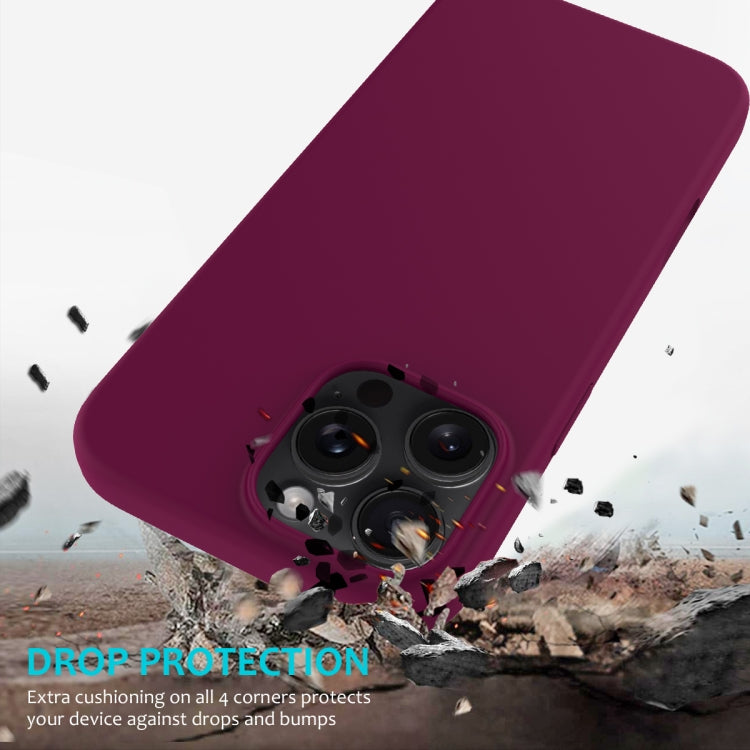 For iPhone 16 Pro Solid Color Silicone Phone Case