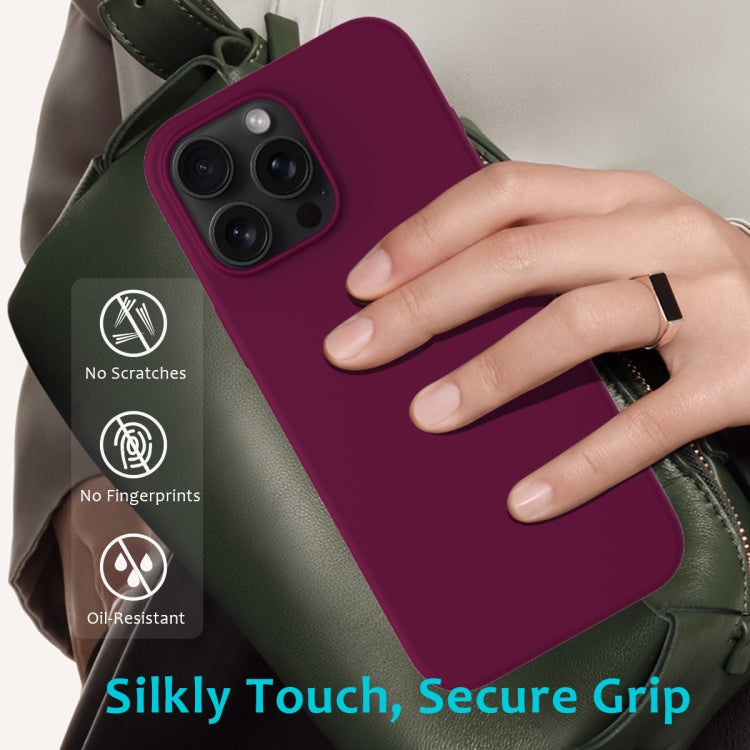 For iPhone 16 Pro Solid Color Silicone Phone Case