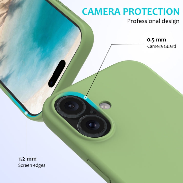 For iPhone 16 Plus Solid Color Silicone Phone Case