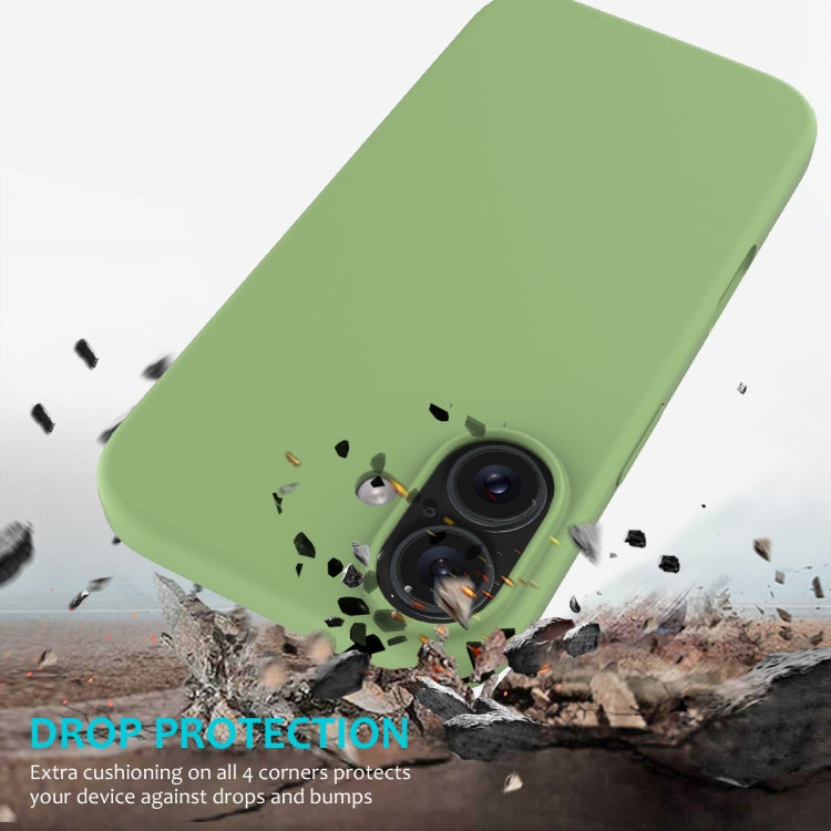For iPhone 16 Plus Solid Color Silicone Phone Case