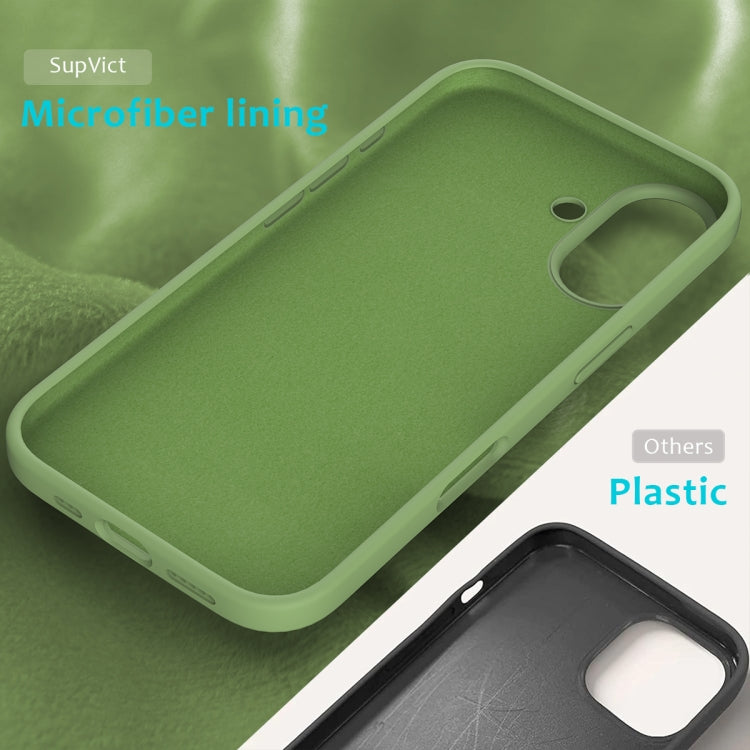 For iPhone 16 Plus Solid Color Silicone Phone Case