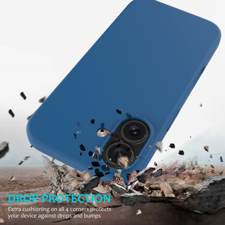 For iPhone 16 Plus Solid Color Silicone Phone Case