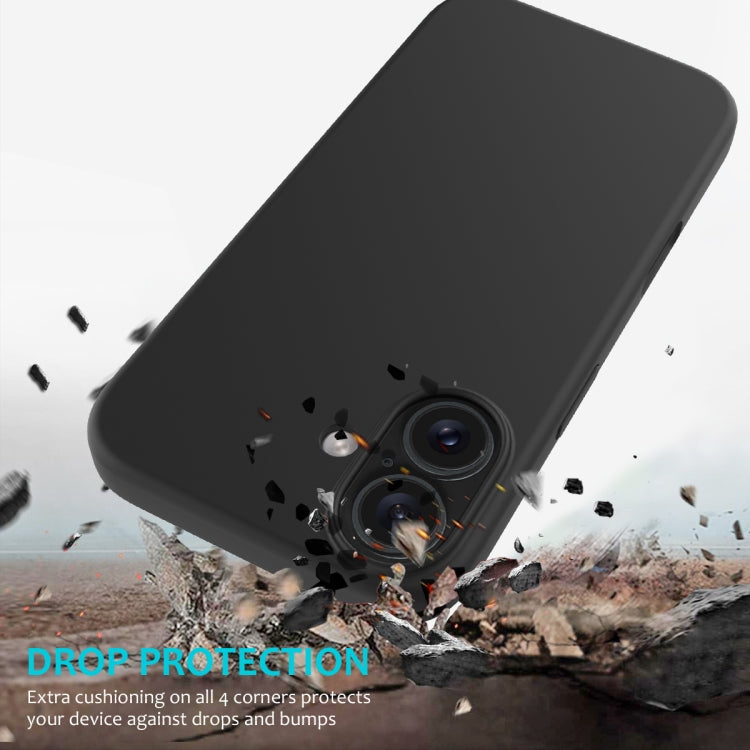 For iPhone 16 Plus Solid Color Silicone Phone Case