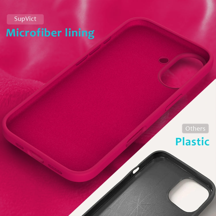 For iPhone 16 Plus Solid Color Silicone Phone Case