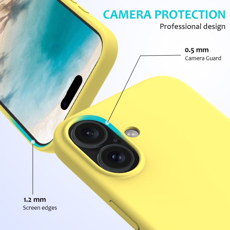 For iPhone 16 Plus Solid Color Silicone Phone Case