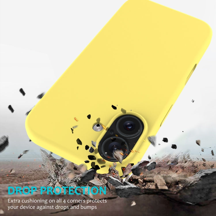 For iPhone 16 Plus Solid Color Silicone Phone Case