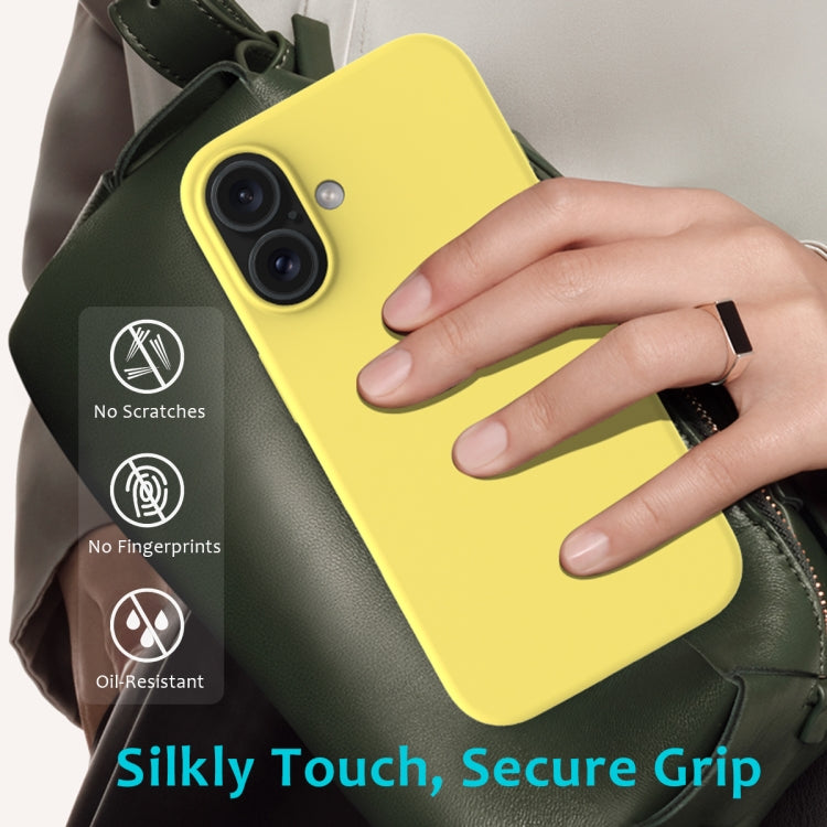 For iPhone 16 Plus Solid Color Silicone Phone Case