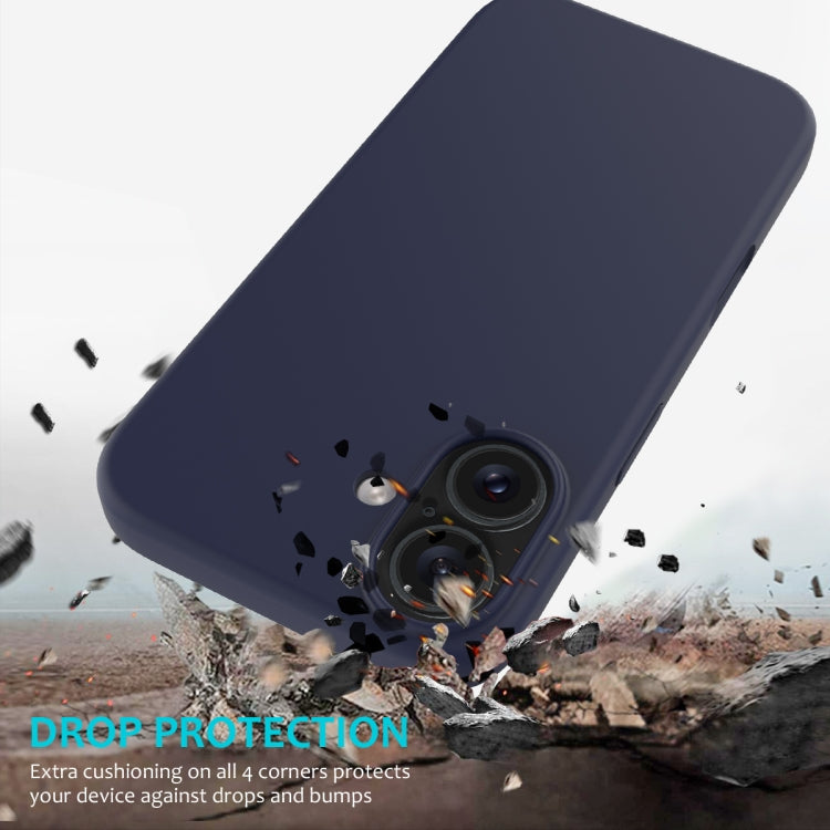 For iPhone 16 Plus Solid Color Silicone Phone Case