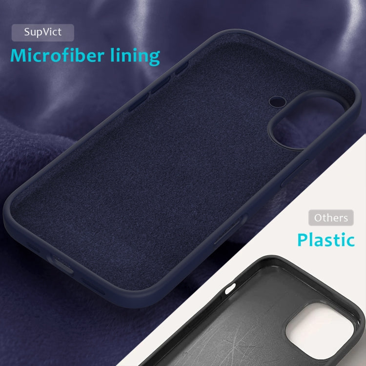 For iPhone 16 Plus Solid Color Silicone Phone Case