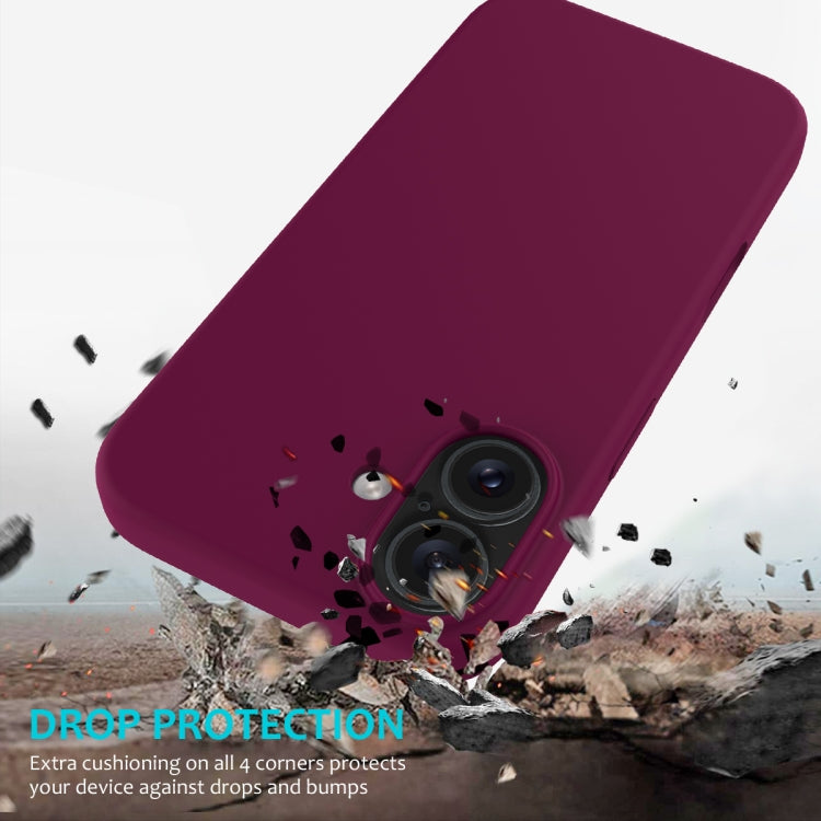 For iPhone 16 Plus Solid Color Silicone Phone Case