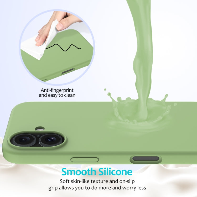 For iPhone 16 Solid Color Silicone Phone Case