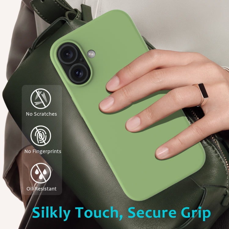 For iPhone 16 Solid Color Silicone Phone Case