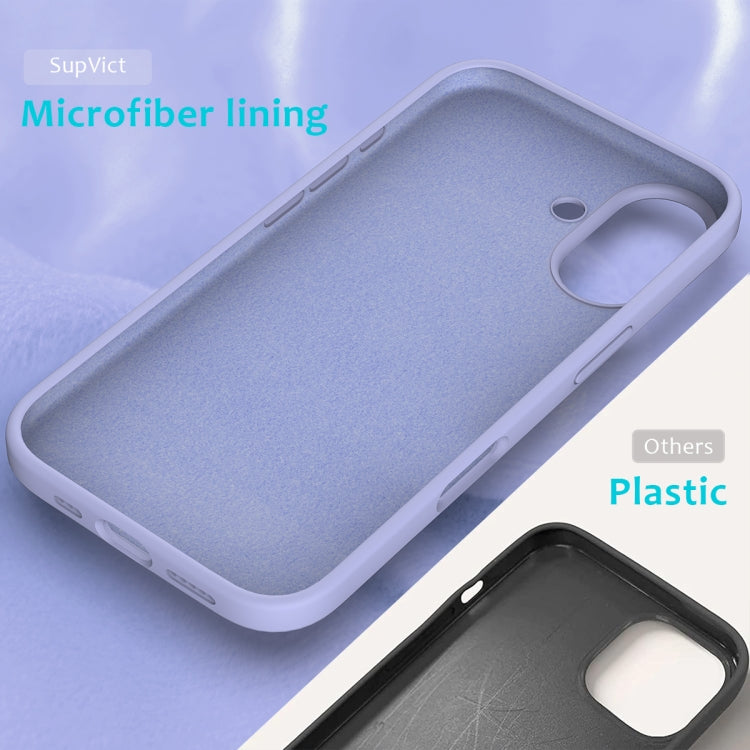 For iPhone 16 Solid Color Silicone Phone Case