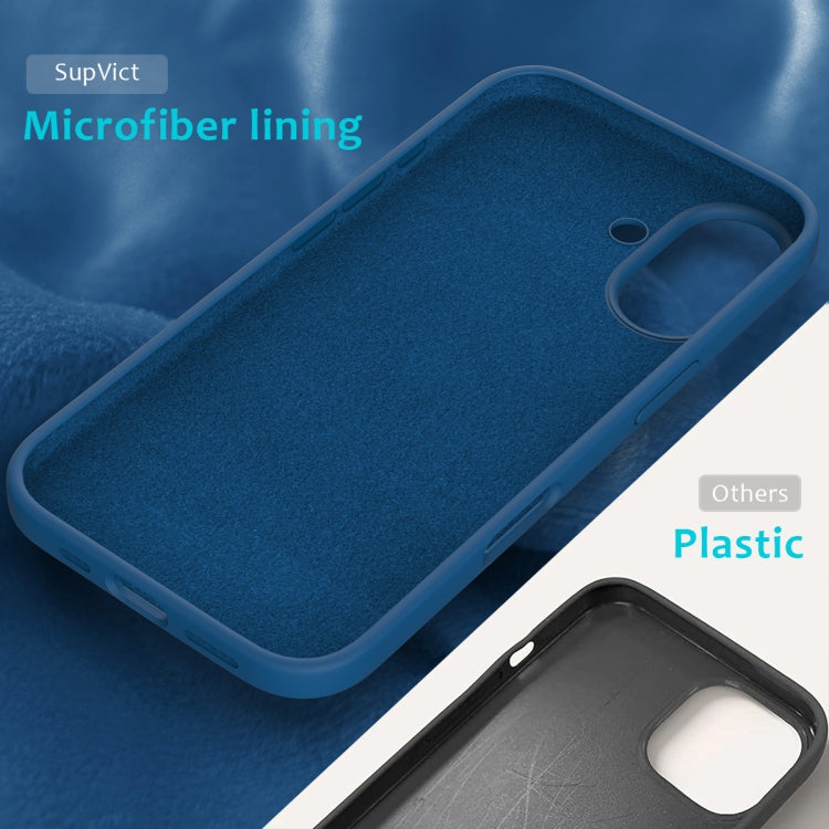 For iPhone 16 Solid Color Silicone Phone Case