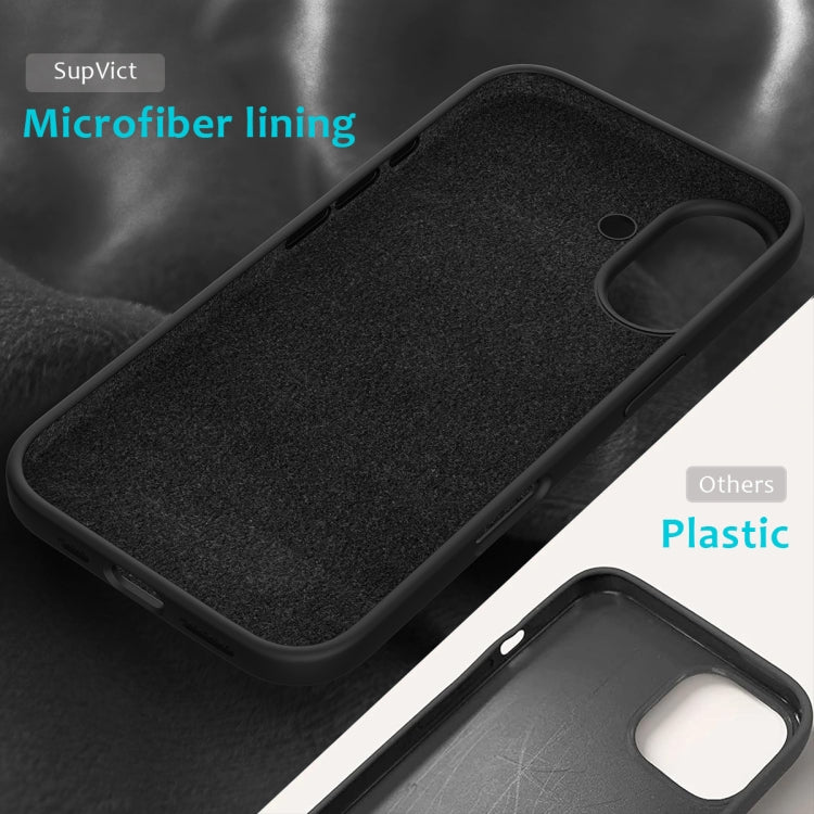 For iPhone 16 Solid Color Silicone Phone Case