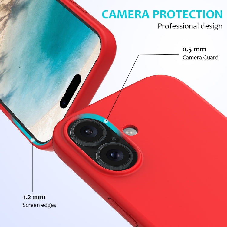 For iPhone 16 Solid Color Silicone Phone Case