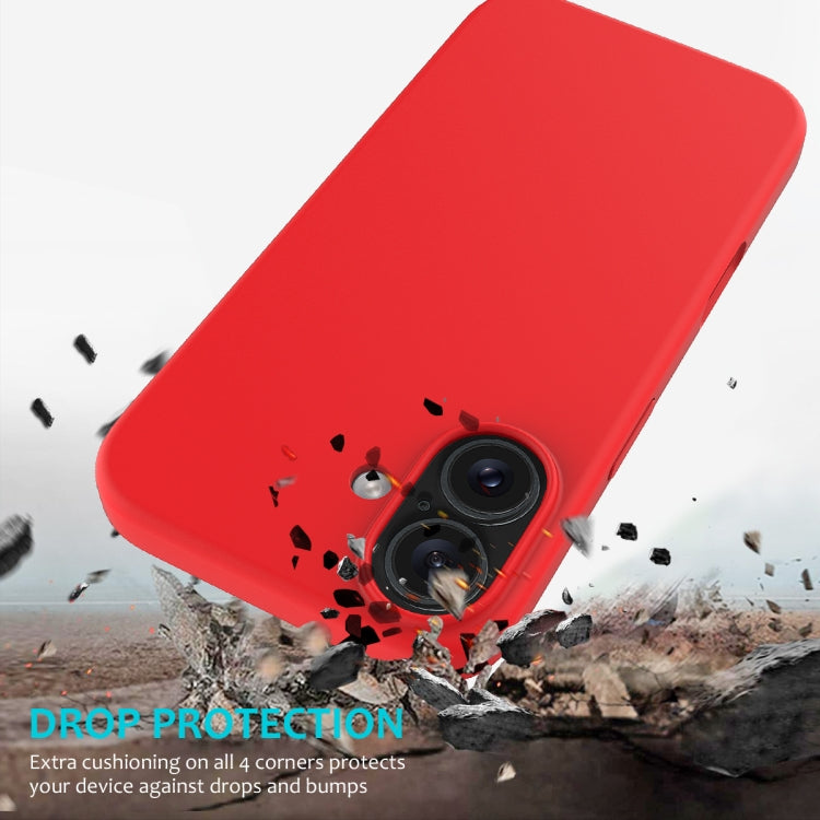 For iPhone 16 Solid Color Silicone Phone Case