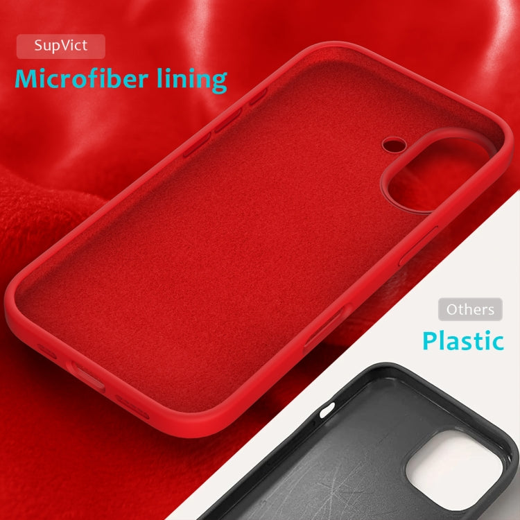 For iPhone 16 Solid Color Silicone Phone Case