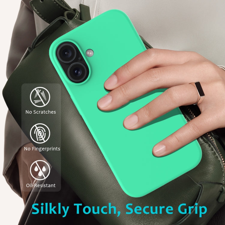 For iPhone 16 Solid Color Silicone Phone Case
