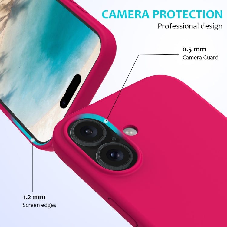 For iPhone 16 Solid Color Silicone Phone Case