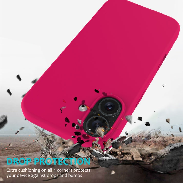 For iPhone 16 Solid Color Silicone Phone Case