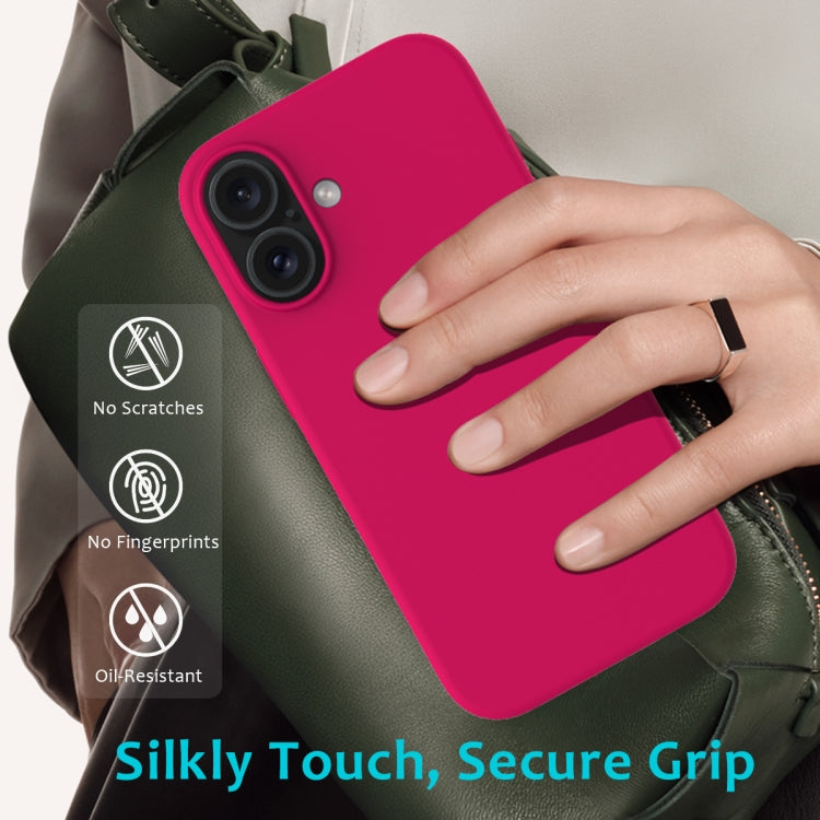 For iPhone 16 Solid Color Silicone Phone Case
