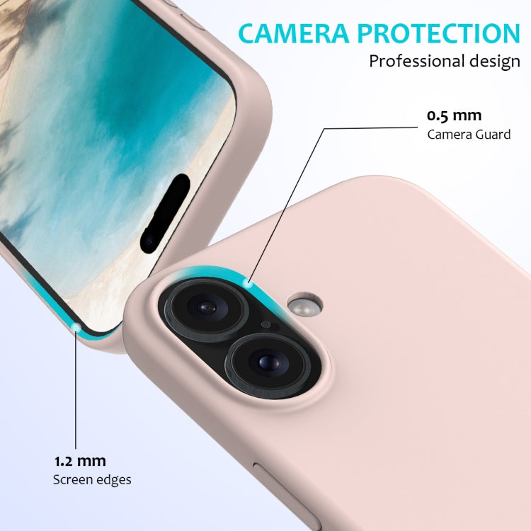For iPhone 16 Solid Color Silicone Phone Case