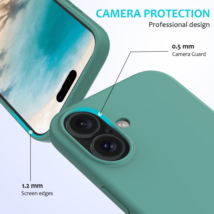 For iPhone 16 Solid Color Silicone Phone Case
