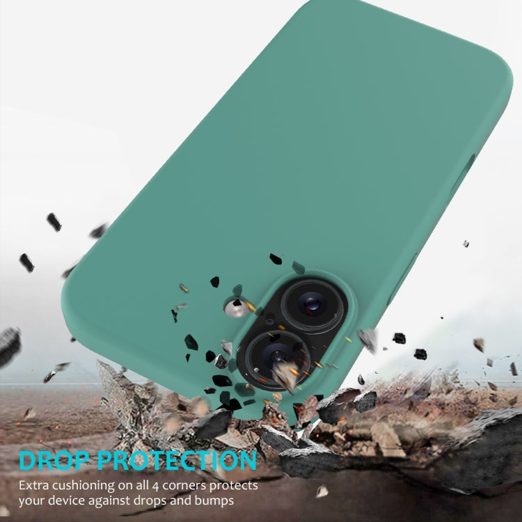 For iPhone 16 Solid Color Silicone Phone Case