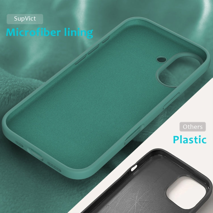 For iPhone 16 Solid Color Silicone Phone Case
