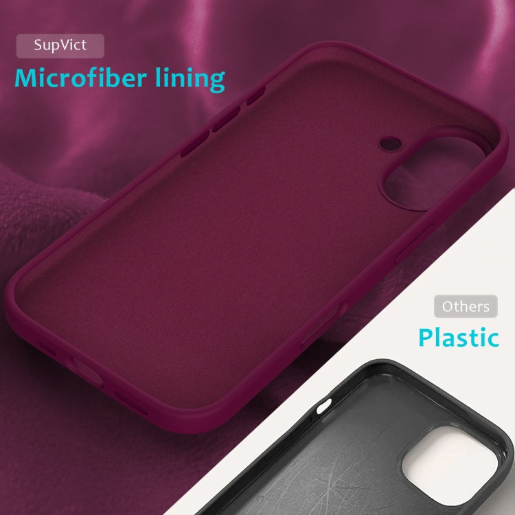 For iPhone 16 Solid Color Silicone Phone Case