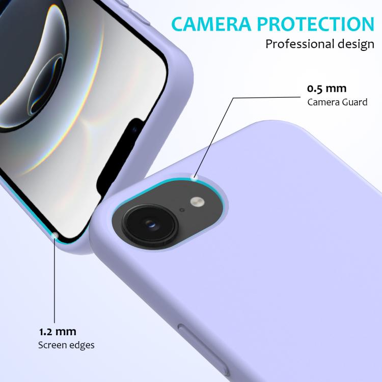 For iPhone 17e / 16e Solid Color Silicone Phone Case