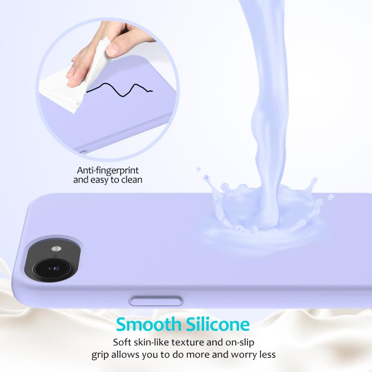 For iPhone 17e / 16e Solid Color Silicone Phone Case
