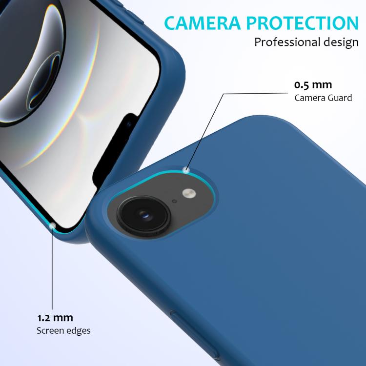 For iPhone 17e / 16e Solid Color Silicone Phone Case