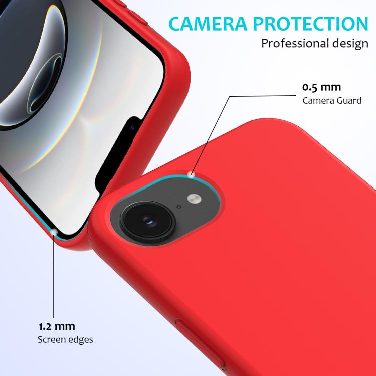 For iPhone 17e / 16e Solid Color Silicone Phone Case