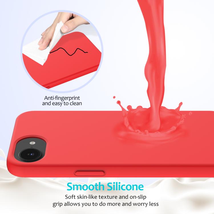 For iPhone 17e / 16e Solid Color Silicone Phone Case